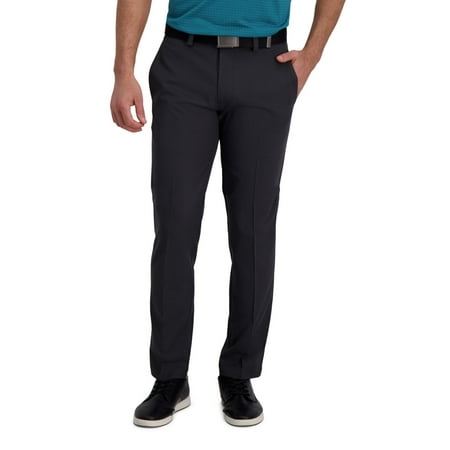 Men's Haggar® Cool Right® Performance Flex Straight-Fit Flat-Front Pants Color: Dark Gray Heather Size: 42X30