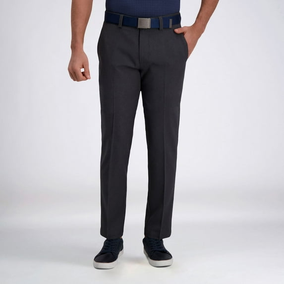 Men's Haggar® Cool Right® Performance Flex Straight-Fit Flat-Front Pants Color: Dark Gray Size: 33X30