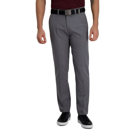 Men's Haggar® Cool Right® Performance Flex Straight-Fit Flat-Front Pants Color: Heather Gray Size: 40X29