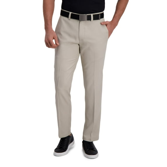 Men's Haggar® Cool Right® Performance Flex Straight-Fit Flat-Front Pants Color: String Size: 36X30