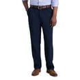 thumbnail image 1 of Men's Haggar Iron Free Premium Khaki Classic-Fit Pleat Front Hidden Comfort Waistband Casual Pant Navy, 1 of 6