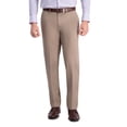 thumbnail image 1 of Men's Haggar® Iron Free Premium Khaki™ Slim-Straight Fit Flat Front Perfect Fit Waistband Casual Pant Color: Medium Khaki Size: 31X32, 1 of 4