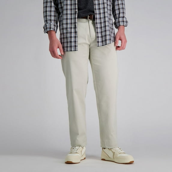 Men's Haggar® Life Khaki™ Slim-Fit Comfort Chino Pants Color: Putty Size: 38X30