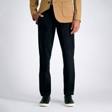 Men's Haggar® Life Khaki™ Straight-Fit Comfort Chino Flat-Front Pants Color: Black Size: 38X29