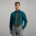 thumbnail image 1 of Men's Haggar® Premium Comfort Classic Fit Dress Shirt Color: Green Texture Size: 17.5-34/35, 1 of 4