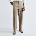 thumbnail image 1 of Men’s Haggar® Premium Comfort Expandable-Waist Classic-Fit Stretch Flat-Front Dress Pants Color: Taupe Size: 38X32, 1 of 4