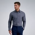 thumbnail image 1 of Men's Haggar® Premium Comfort Slim Fit Dress Shirt Color: Charcoal Geo Texture Size: 17.5-32/33, 1 of 4