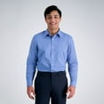 thumbnail image 1 of Men's Haggar® Premium Comfort Slim Fit Dress Shirt Color: Mini Blue Dobby Size: 16.5-34/35, 1 of 4