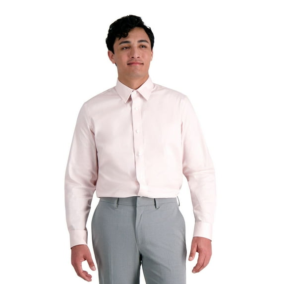 Men's Haggar® Premium Comfort Slim Fit Dress Shirt Color: Pink Solid Size: 16.5-32/33