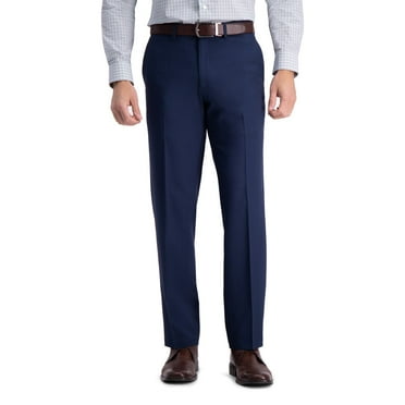 Men's Haggar® Premium Comfort Straight-Fit Flat-Front Dress Pants Color: Blue Size: 38X32