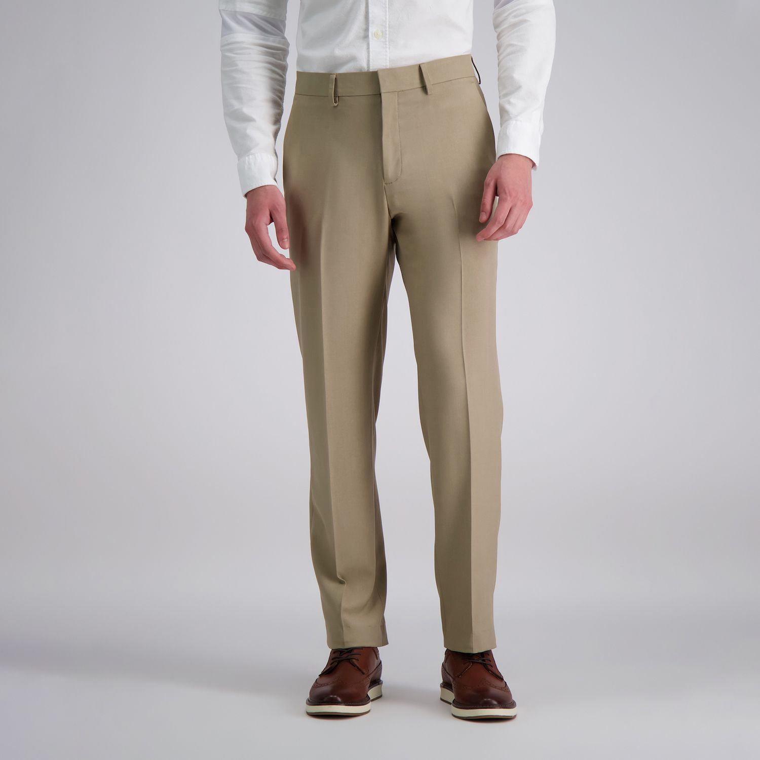 パンツ CLASSIC FIT TROUSERS GRAIGE Men's Haggar® Premium Comfort Straight-Fit Flat-Front Dress
