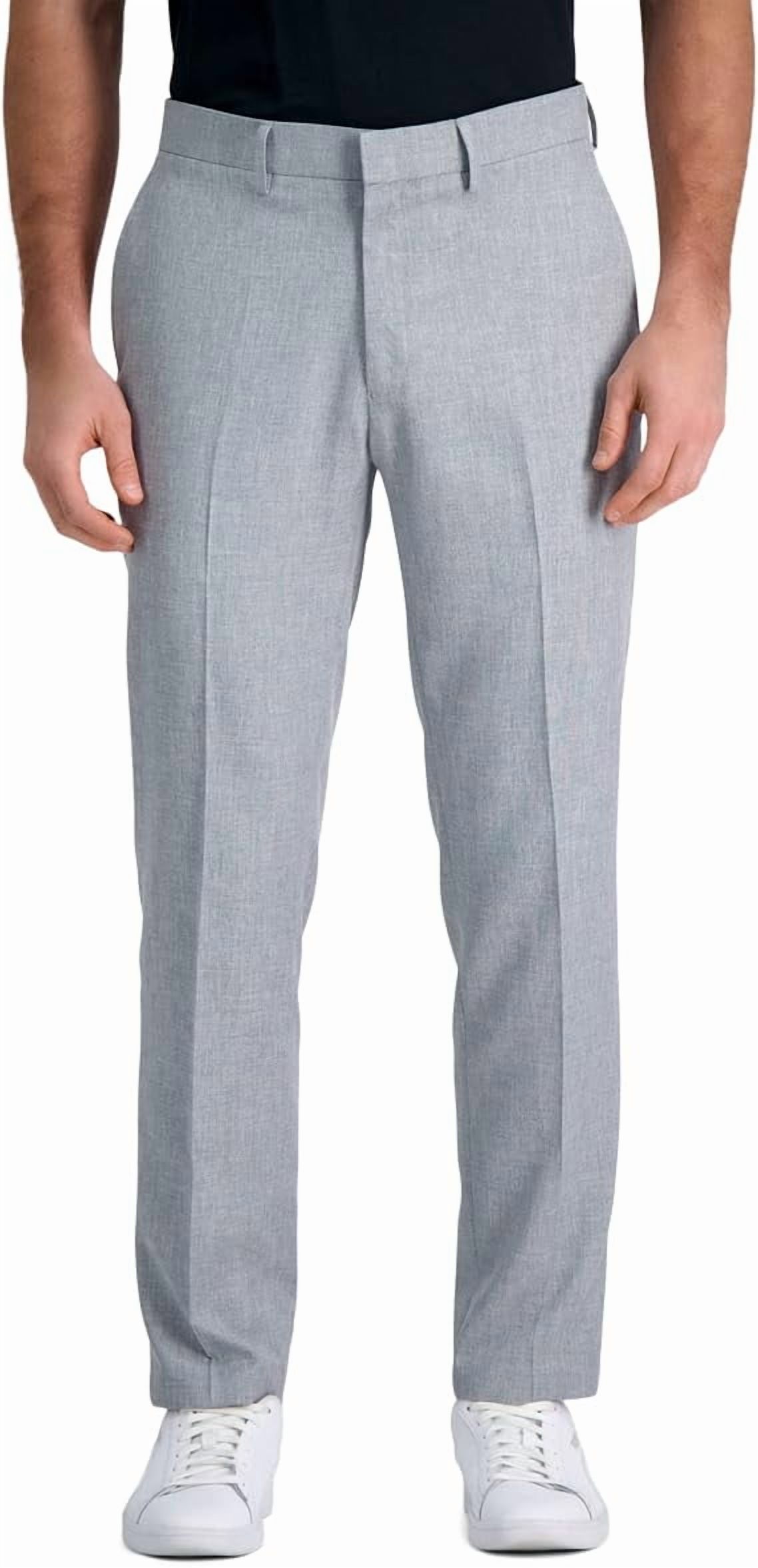 Pantaloni Uomo Haggar Smart Wash - Taglio Classico, Tessuto Repreve | Colore Charcoal, Facile Manutenzione - Foto 2