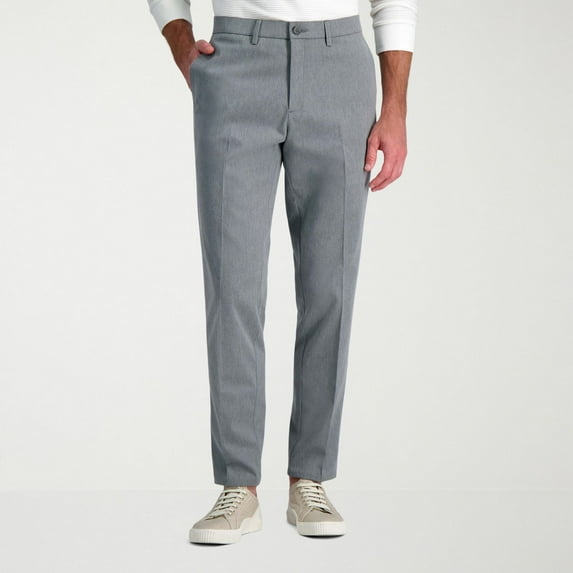 Men's Haggar® Wrinkle Free Performance Khaki Slim Fit Flat Front Pants Color: Heather Gray Size: 38X30