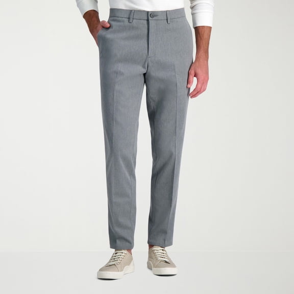 Men's Haggar® Wrinkle Free Performance Khaki Slim Fit Flat Front Pants Color: Heather Gray Size: 38X32