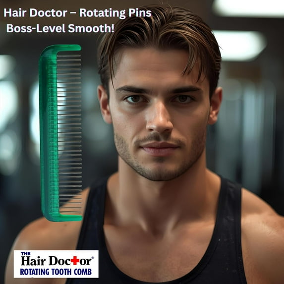 Men's Hair Doctor 5" Pocket Comb reduces hair damage and hair loss
