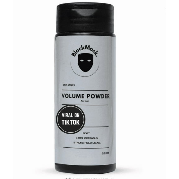Men's Hair Texture Powder - Blackmask, Instant Volume & Style, Strong Hold, All-Natural Ingredients, Easy Application, Hair Thickening, Styling, Halloween, Christmas, Thanksgiving, Makeup Organizers