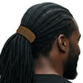 thumbnail image 1 of Men's Hair Ties Size Jumbo 2-Pack Locks Braided Thick Hair Soft & Strong Super Stretchy Made in the USA Mocha, 1 of 6