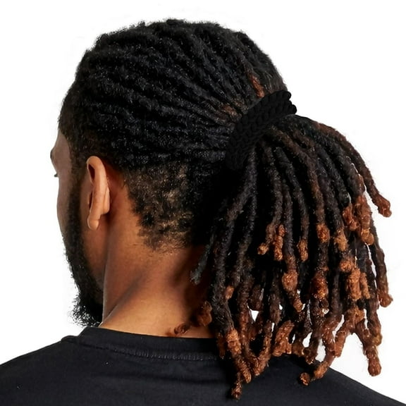 Men's Hair Ties Size X-Large 4-Pack Braided Locs Thick Hair Soft & Strong Super Strechy Made in the USA Black