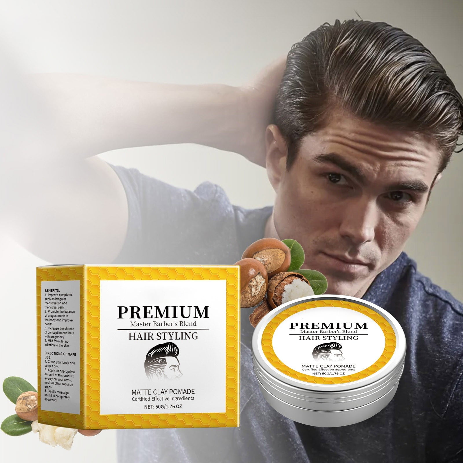 Men's Hairspray Styling Wash Hair Long Lasting Styling Refreshing