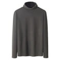thumbnail image 1 of Men's Half-High Neck Sweatshirt Casual Solid Color Long-Sleeve Warm Sweatshirt Top, 1 of 3