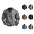 thumbnail image 1 of Men's Half Zip Pullover Sweatshirt Fall Winter Long Sleeve Henley Neck Sweat Shirt Blouse Top, 1 of 1
