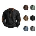 thumbnail image 1 of Men's Half Zip Pullover Sweatshirt Fall Winter Long Sleeve Henley Neck Sweat Shirt Blouse Top, 1 of 1