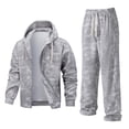 thumbnail image 1 of Men's Half Zip Stand Collar Sweatsuit Straight Pants 2 Piece Casual Training And Fitness Suit, 1 of 7
