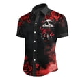 thumbnail image 1 of Men's Halloween Button Down Collared Short Sleeve Shirt, 1 of 3