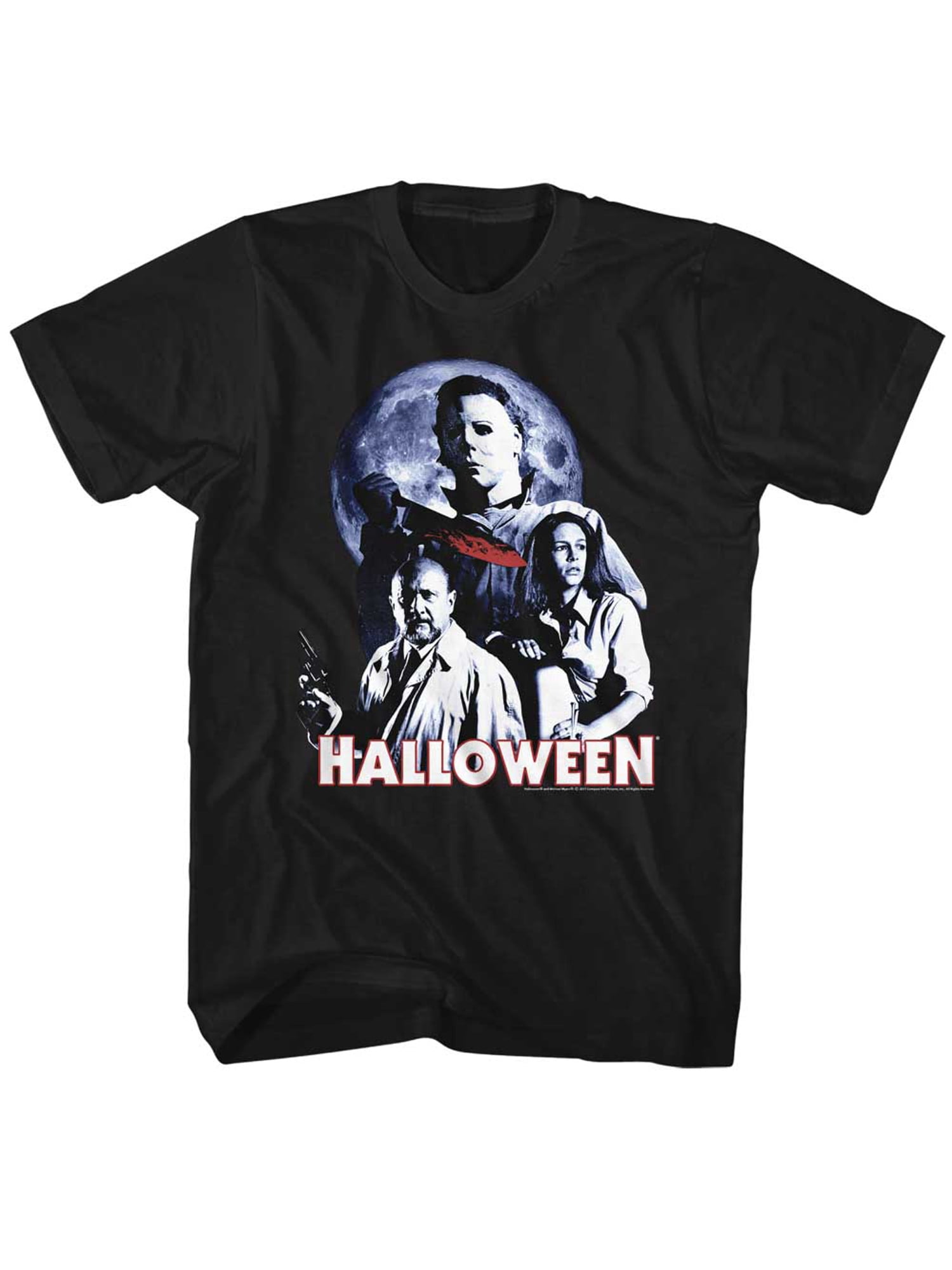 Men's Halloween "Cast" Movie Tee Shirt Black, 6XL