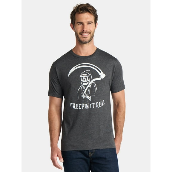 Halloween Men's Creepin It Real Graphic Tee from Way to Celebrate, Sizes XS-3XL
