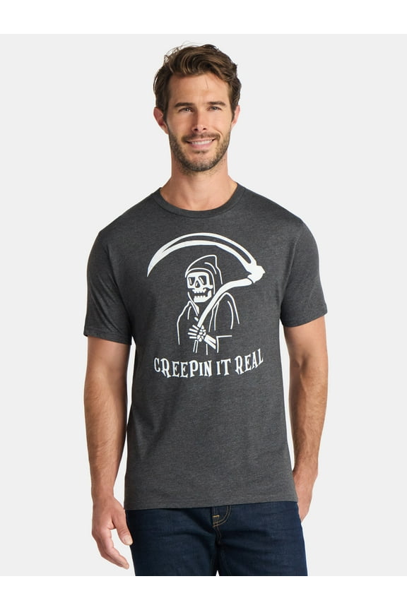 Halloween Men's Creepin It Real Graphic Tee from Way to Celebrate, Sizes XS-3XL