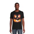 thumbnail image 1 of Men's and Big Men's Halloween Evil Pumpkin Graphic Tee Shirt Costume from Way to Celebrate, Sizes S-3XL, 1 of 6