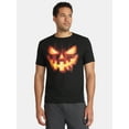 thumbnail image 1 of Halloween Men's Evil Pumpkin Graphic Tee from Way to Celebrate, Sizes XS-3XL, 1 of 5