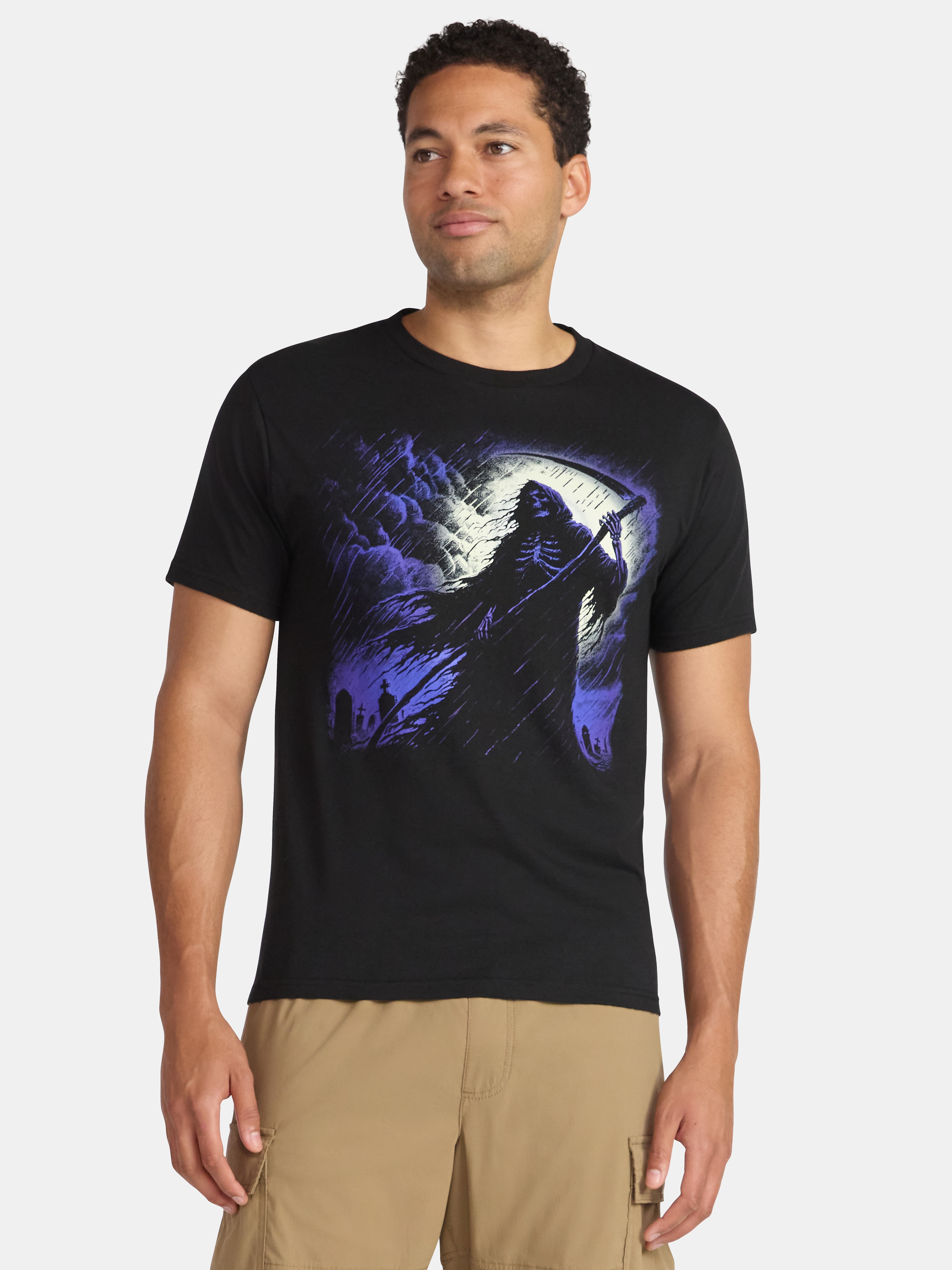 Halloween Men's Grim Reaper Graphic Tee from Way to Celebrate, Sizes XS-3XL