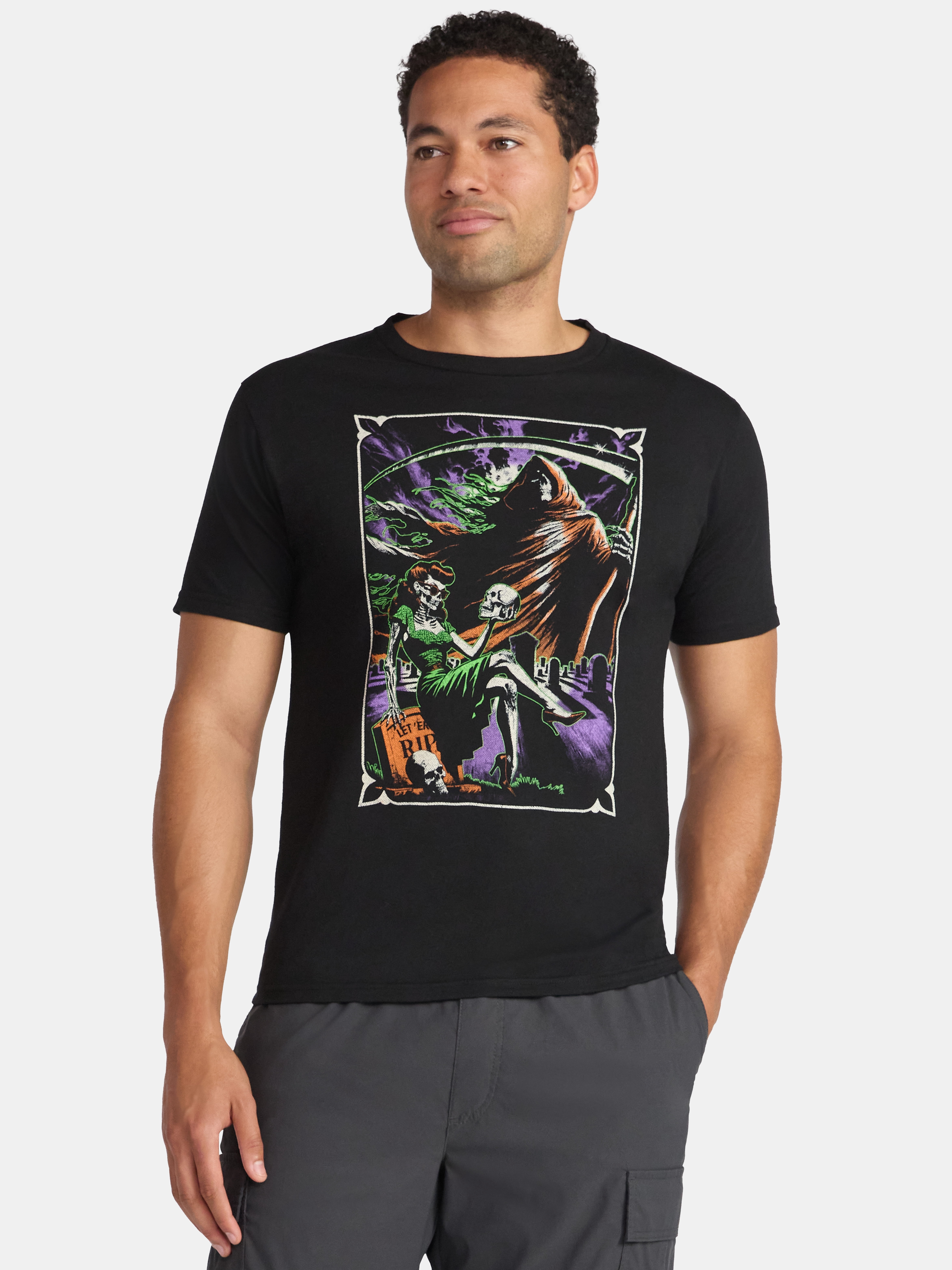 Halloween Men's Grim and Glamour Graphic Tee from Way to Celebrate ...