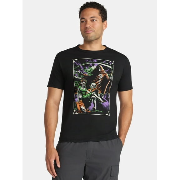 Halloween Men's Grim and Glamour Graphic Tee from Way to Celebrate, Sizes XS-3XL
