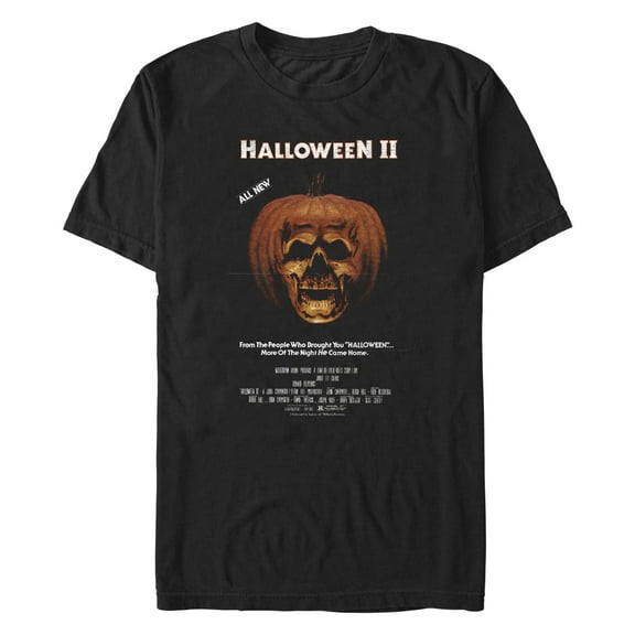 Men's Halloween II Skeleton Movie Poster  Graphic T-Shirt