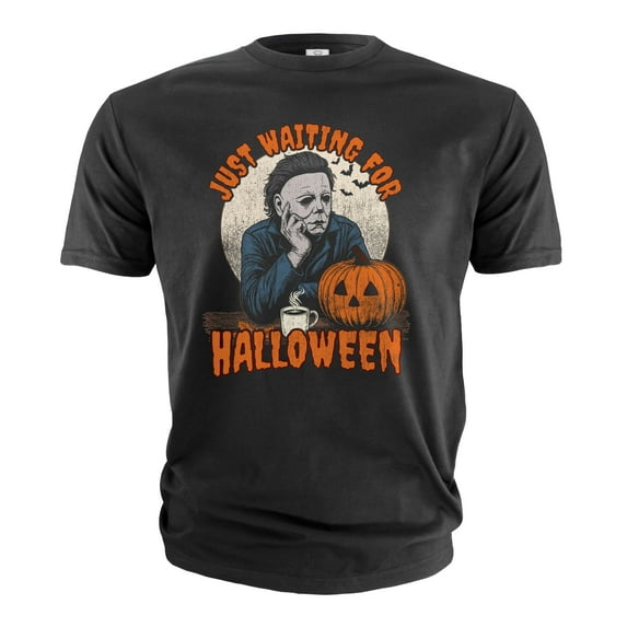 Men's Halloween Mood T-shirt Halloween Serial Killer Shirts Pop Culture T-Shirt Halloween Costume (Small Black)