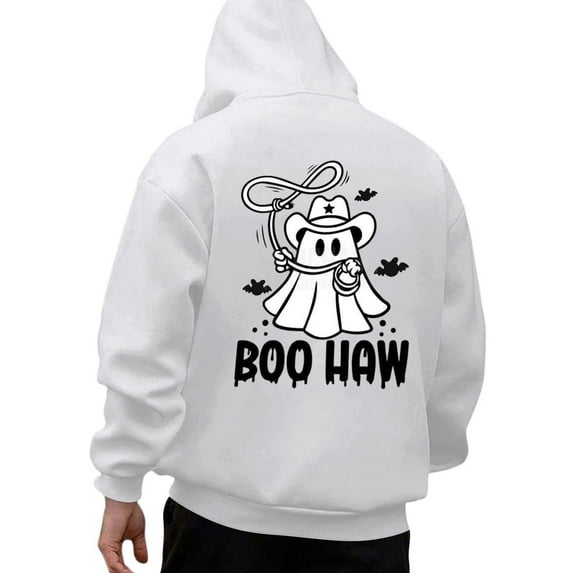 Men's Halloween Print Hoodie Casual Pullover Sweatshirt Warm Comfortable Streetwear Fashion Hooded Top for Fall Winter School Outfits for Teachers