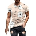 thumbnail image 1 of Men's Halloween Printed Round Neck Short Sleeved Blouses Oversize Basic Slim Fit T-shirt, 1 of 4