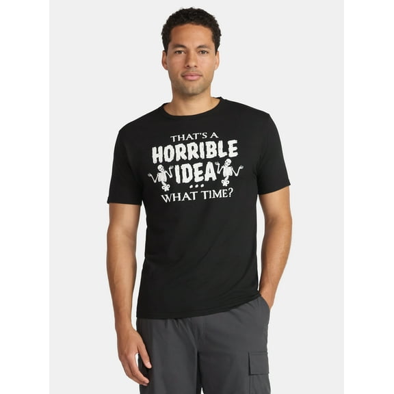 Halloween Men's Skeleton Horrible Idea Graphic Tee from Way to Celebrate, Sizes XS-3XL