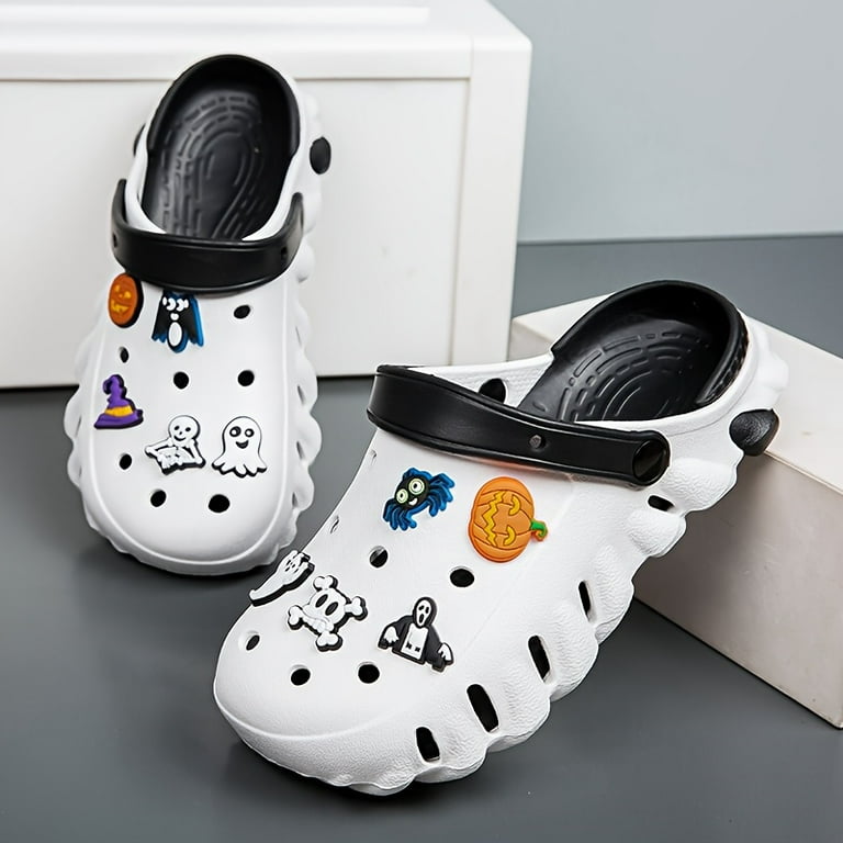 Men s Halloween Themed Cartoon Pattern Design Fashion EVA Clogs Slip on Closed Toe Sandals Soft Sole Walking Shoes Outdoor Garden Shoe Beach Sandals Walmart