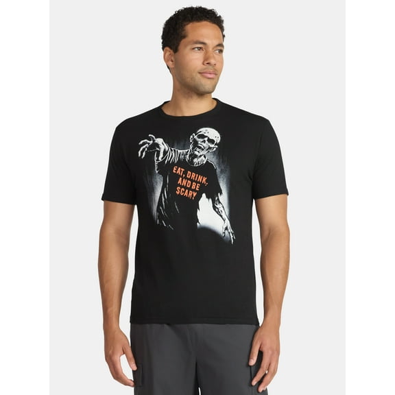 Halloween Men's Zombie Graphic Tee from Way to Celebrate, Sizes XS-3XL