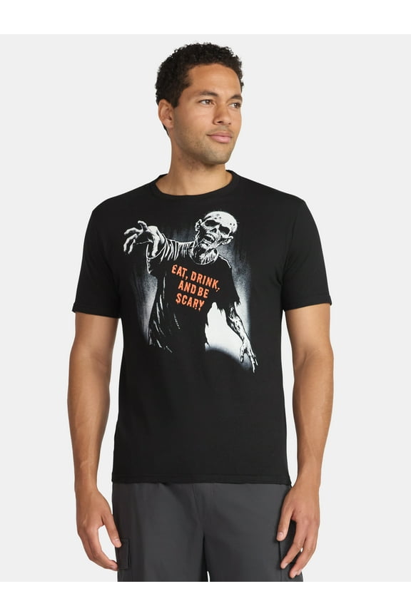 Halloween Men's Zombie Graphic Tee from Way to Celebrate, Sizes XS-3XL