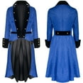 Men's banquet party prom dresses mediumlength coat Blue M