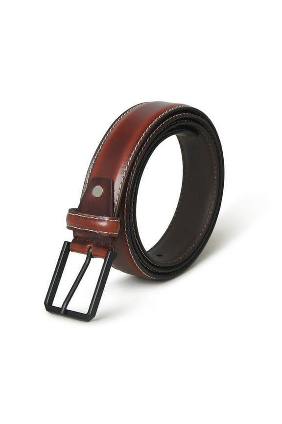 Men's Handmade Genuine Solid Buffalo Leather Belt Walnut Brown Colour, 34" To 40" Waist Adjustable