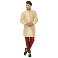 thumbnail image 1 of Men's Handmade Silk Blend Festive Kurta with Bottom..., 1 of 7