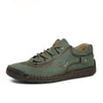thumbnail image 1 of Men's  Flats Outdoor Walking Sneakers Handmade Stitching Casual Shoes, 1 of 9