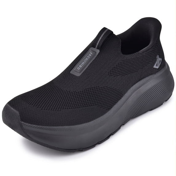 Men’s Hands-Free Slip-On Walking Shoes, Wide Toe Box Sneakers with Arch Support, Cushioned Zero Drop Thick Sole, Breathable Casual Athletic Shoes