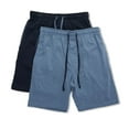 thumbnail image 1 of Men's Hanes 4034BA Big Man Classic Cotton Blend Lounge Short - 2 Pack (Blue/Blue 5XL), 1 of 1